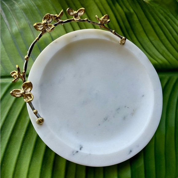 Only 1 left in stock ! Michael Aram bittersweet trinket tray marble gold - Picture 11 of 12